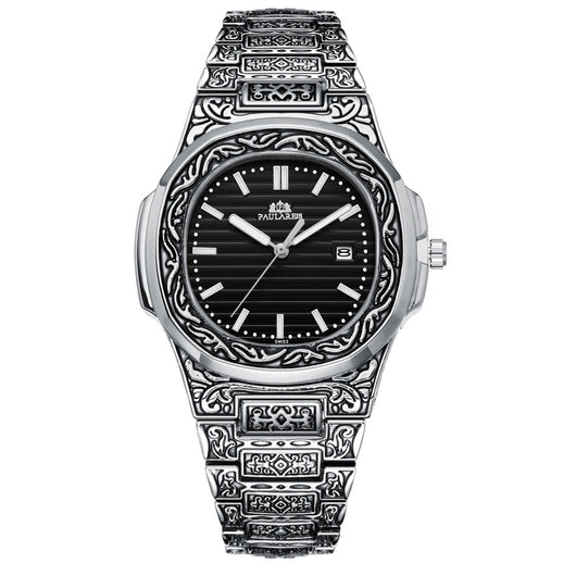Reloj Hombre Cuarzo Tallado Loro Calendario Luminiscente - Image 32