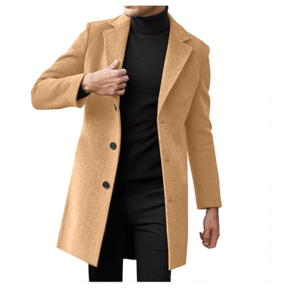 Abrigo de Lana para Hombre Manga Larga Otoño Invierno - Image 12