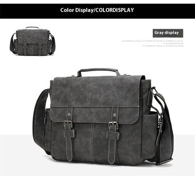 Bolso Bandolera de Cuero PU Retro para Hombre - Estilo Casual Trendy - Image 25