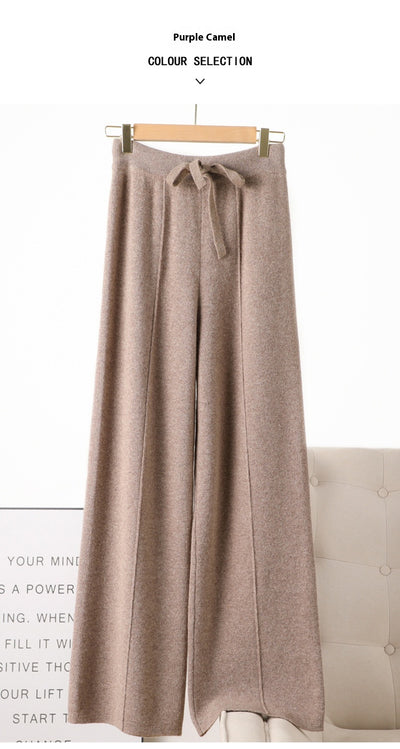 Pantalones de Lana Gruesa Cintura Alta con Caída Elegante - Image 27