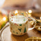 Vaso Navideño de Vidrio Grande con Asa para Desayuno