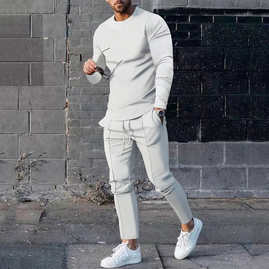 Conjunto Casual Hombre: Playera Manga Larga y Pantalón Liso - Image 11