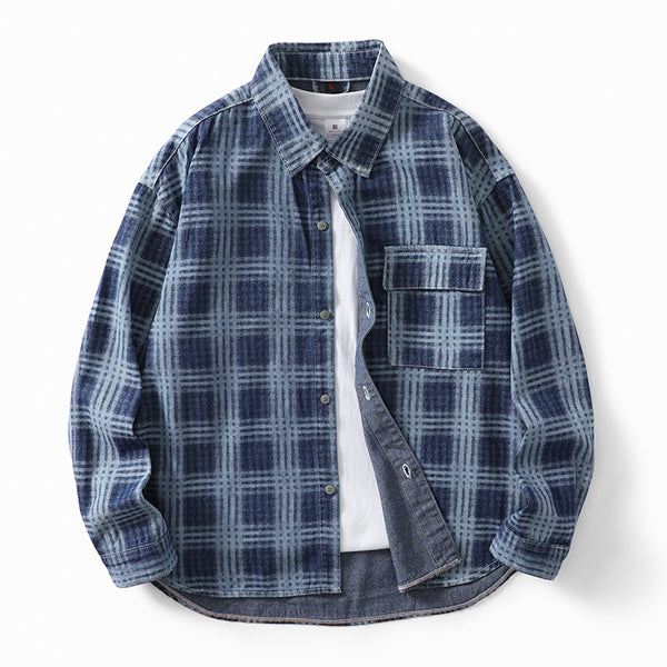 Camisa a Cuadros Otoñal para Hombre - Estilo Personalidad Fashion - Image 4