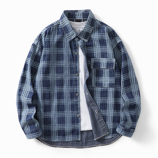 Camisa a Cuadros Otoñal para Hombre - Estilo Personalidad Fashion - Image 4