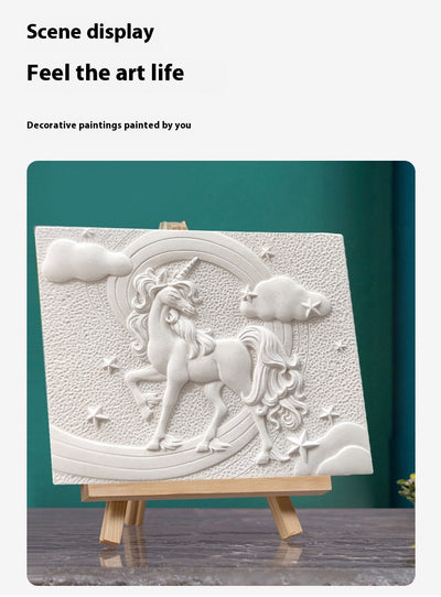 Cuadro de Relieve 3D en Yeso - Serie DIY Decorativo Hecho a Mano - Image 9