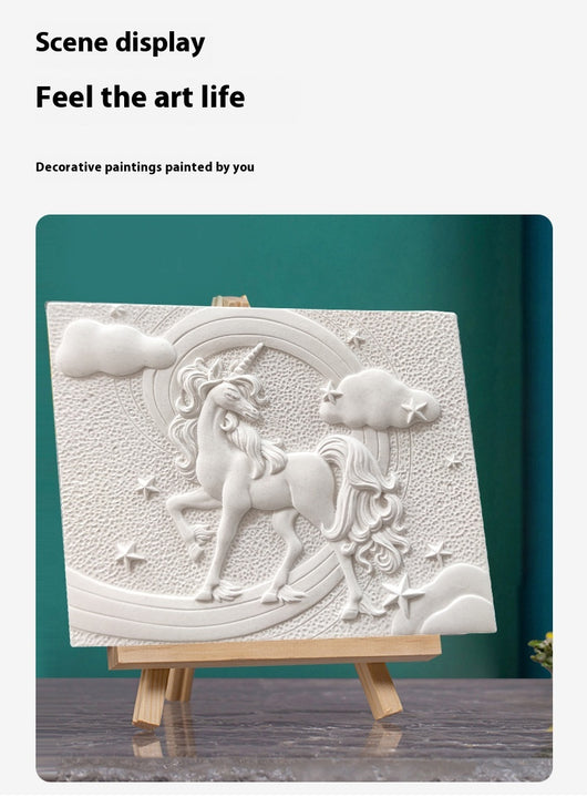 Cuadro de Relieve 3D en Yeso - Serie DIY Decorativo Hecho a Mano - Image 9
