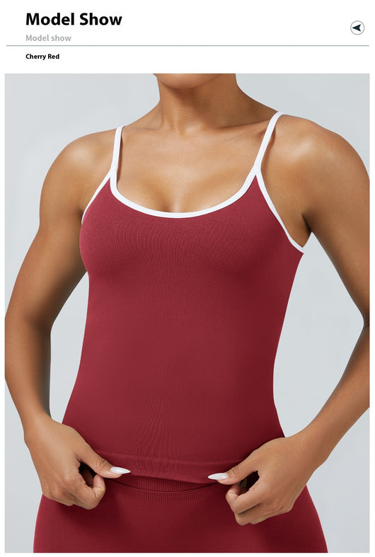 Chaleco Deportivo Mujer Espalda Descubierta Contraste de Colores - Image 14