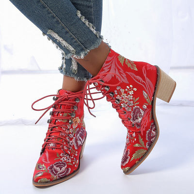Botas Cortas para Mujer con Bordados Artesanales - Image 8