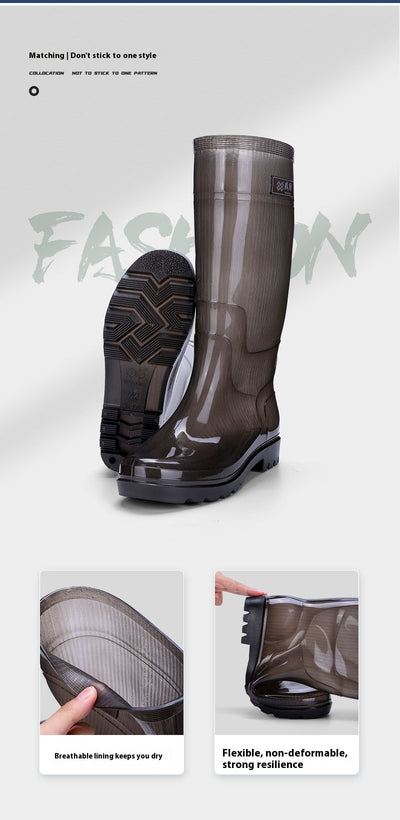 Botas de Lluvia Impermeables para Hombre - Suela Antideslizante y Resistente - Image 19