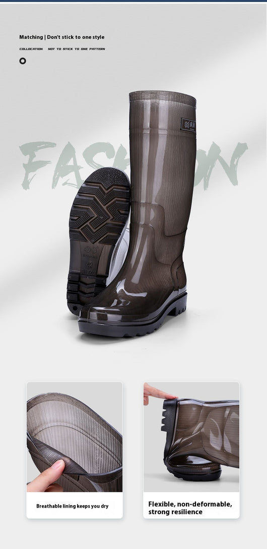 Botas de Lluvia Impermeables para Hombre - Suela Antideslizante y Resistente - Image 19