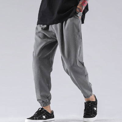 Pantalones Casuales Hombre Corte Suelto Tendencia Harlan Color Sólido - Image 11