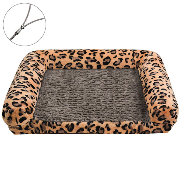 Casa Cama para Perro Desmontable con Diseño de Patitas - Funda Lavable