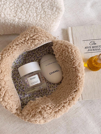 Bolsa de Cosméticos Teddy Peluche Estilo Japonés Lana de Cordero - Image 15