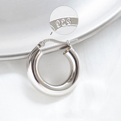 Aretes de Plata Esterlina Oversized Diseño Moderno - Image 12