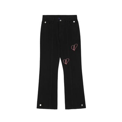Jeans Harajuku con Bordado Heartbreak - Estilo Urbano Casual para Hombre - Image 9