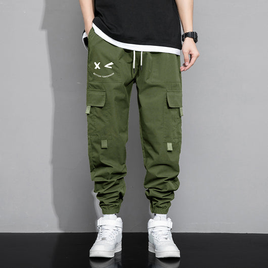 Pantalones Cargo Sueltos para Hombre - Estilo Trendy Otoño Primavera con Múltiples Bolsillos - Image 4