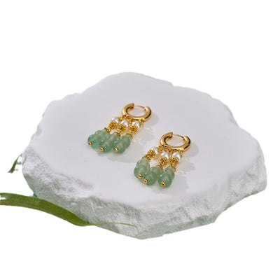 Aretes Retro Lujo Ligero con Perlas en Gota de Agua - Image 4