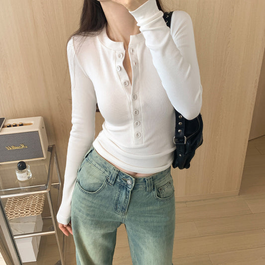 Blusa Interior Ajustada de Manga Larga Pure Desire - Diseño Elegante para Mujer - Image 2