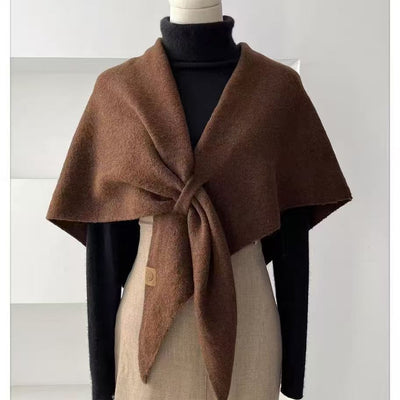 Chal Triangular de Lana Tejida - Bufanda Elegante y Abrigadora - Image 12
