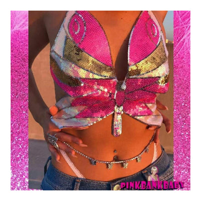 Chaleco Retro con Lentejuelas de Mariposa Multicolor - Estilo Europeo y Estadounidense - Image 10
