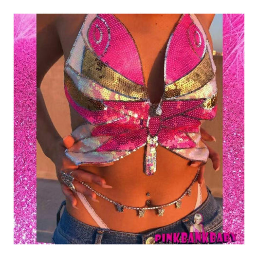 Chaleco Retro con Lentejuelas de Mariposa Multicolor - Estilo Europeo y Estadounidense - Image 10