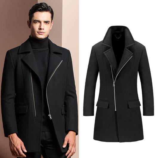 Abrigo de Lana Largo para Hombre - Talla Mediana - Image 10