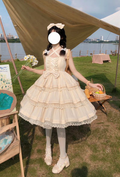 Vestido Lolita JSK Tirantes Colores Sólidos Estilo Sweet Hot Girl - Image 11