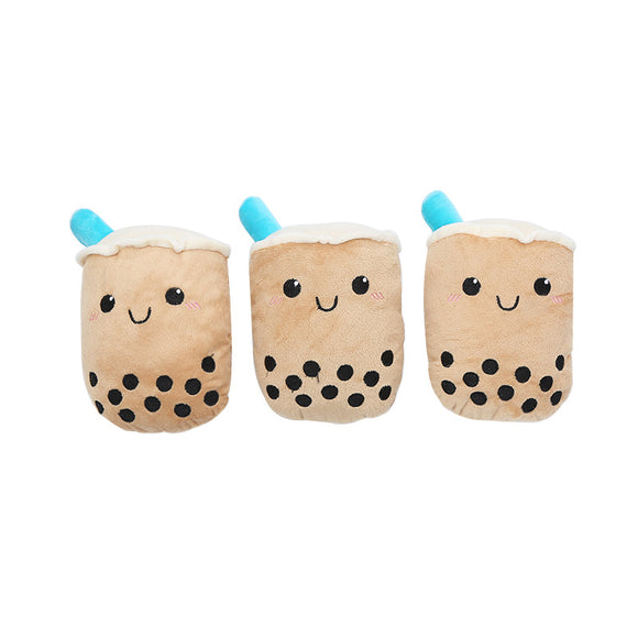 Juguete de Peluche para Perro Forma de Té con Leche Resistente a Mordidas