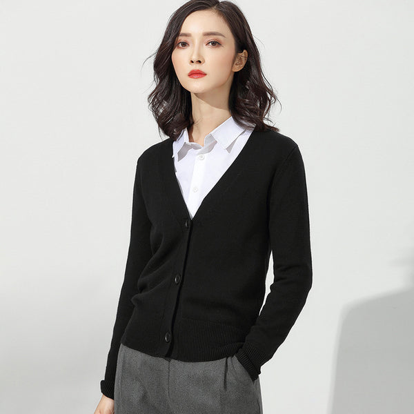 Cardigan Suelto de Punto Versátil para Mujer - Abrigo Exterior Cómodo