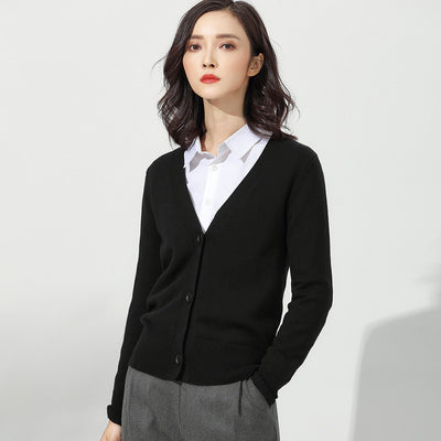 Cardigan Suelto de Punto Versátil para Mujer - Abrigo Exterior Cómodo
