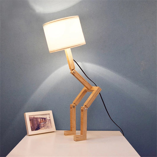 Lámpara de Mesa Humanoide de Diseño Moderno en Madera - Image 9