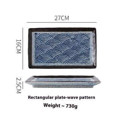 Plato Rectangular de Cerámica Estilo Japonés para Sushi y Presentación - Image 12