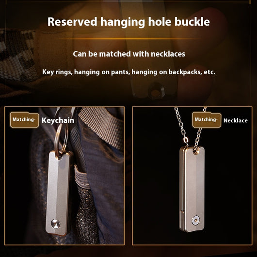 Cuchillo Plegable de Aleación de Titanio Mini A - Herramienta Táctica Compacta para Aventuras - Image 4