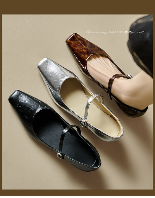 Zapatos Mujer Punta Cuadrada con Tacón de 3cm - Image 7