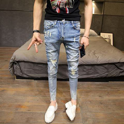 Jeans Slim Fit de Moda para Hombre - Corte 9/10