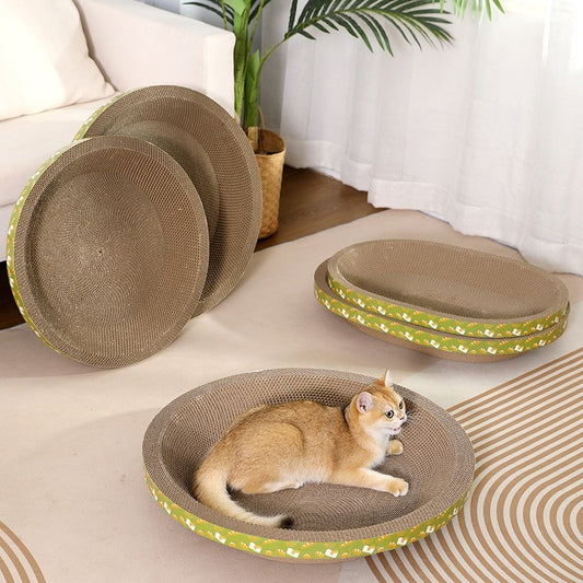 Rascador y Nido 2 en 1 para Gatos con Juguete Integrado