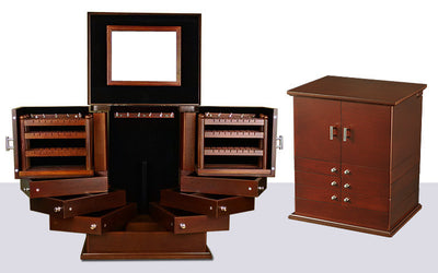 Joyero de Madera Multicapa Estilo Europeo Retro Gran Capacidad - Image 9