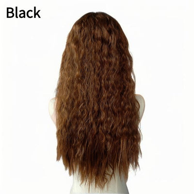 Peluca Larga de Rizos Sintéticos Estilo Maíz para Mujer - Image 4
