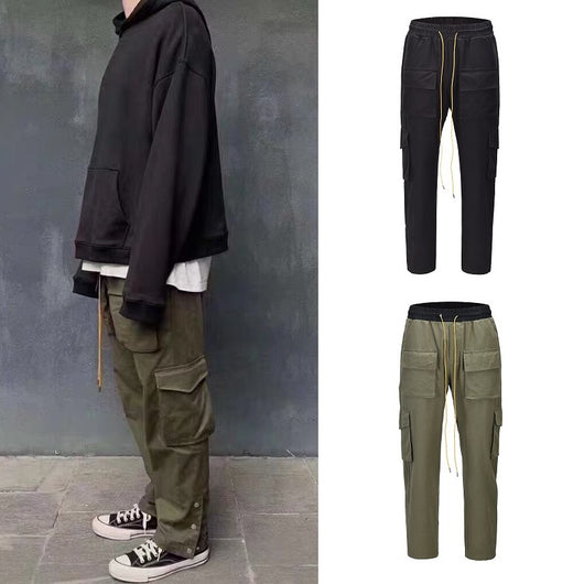 Pantalones Cargo Holgados con Cordón Ajustable para Hombre - Image 7