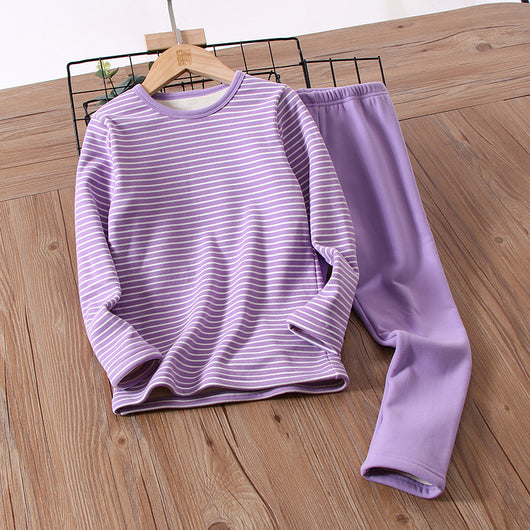 Conjunto de Ropa Térmica Infantil Simple Plus en Terciopelo - Image 12