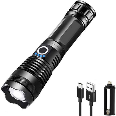 Linterna LED de Largo Alcance con Zoom Telescópico y Carga USB - Image 12