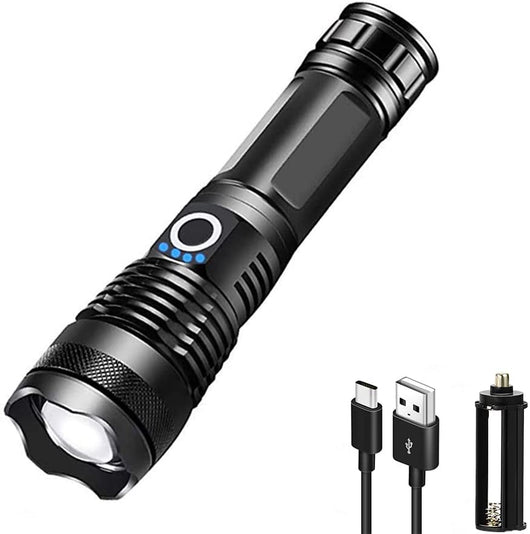Linterna LED de Largo Alcance con Zoom Telescópico y Carga USB - Image 12