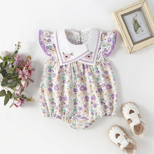 Enterizo Floral Minimalista Estilo Western para Bebé