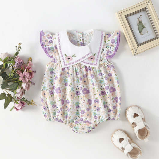 Enterizo Floral Minimalista Estilo Western para Bebé