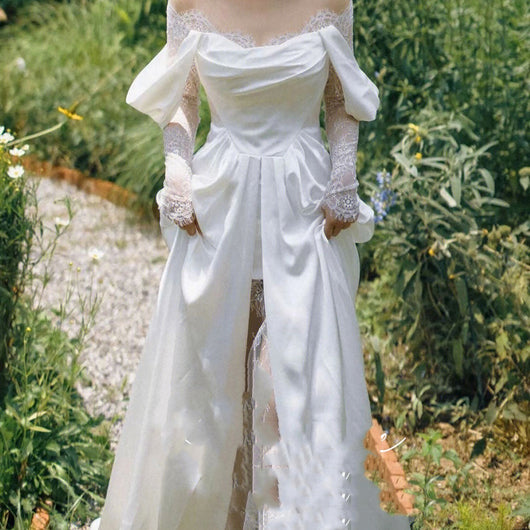 Vestido de Novia Gasa Estilo Francesa - Image 13