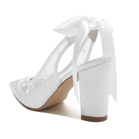 Zapatos de Tacón Cuadrado con Punta Afilada y Cristales Brillantes - Image 57