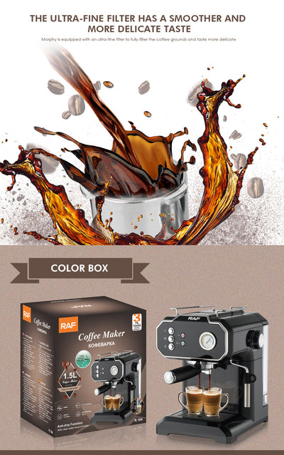 Cafetera Espresso Semiautomática con Vaporizador de Leche de Alta Presión - Image 15