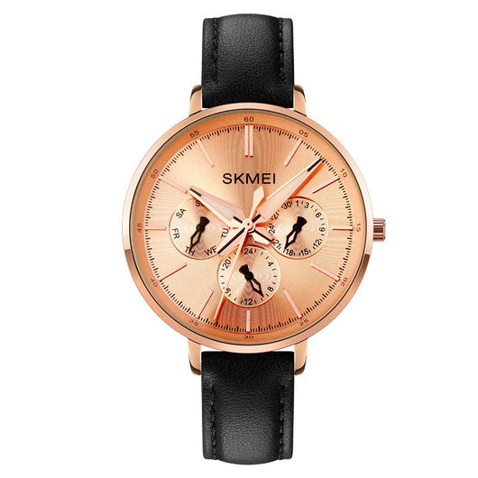 Reloj de Cuero Genuino para Mujer con Diseño Retro y Correa de Seis Pasadores - Image 8
