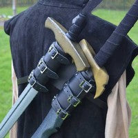 Funda Doble para Espadas Samurái de Cuero PU Estilo Europeo - Image 2