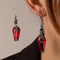 Aretes de Murciélago y Araña Rojo Retro - Estilo Instagram Halloween
